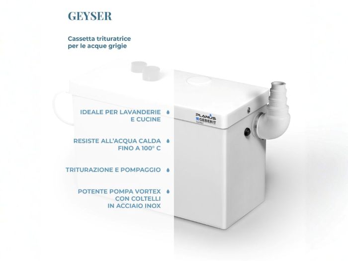 Geyser Planus Hebeanlage mit Zerkleinerer